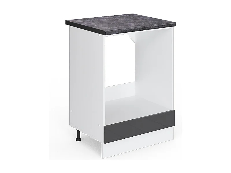 Meuble pour four anthracite haute brillance 60x60x81.6 r-line