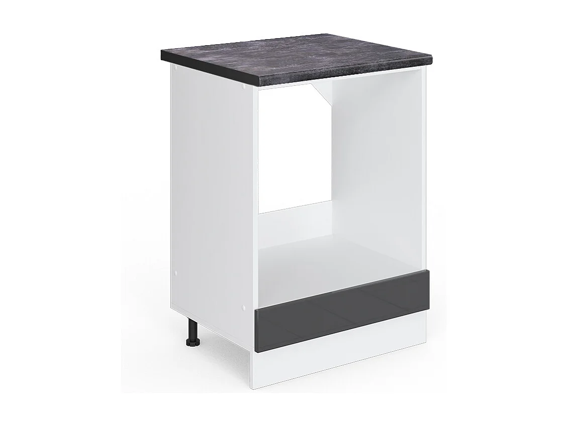 Armario para horno empotrado antracita alto brillo 60x60x81.6 r-line
