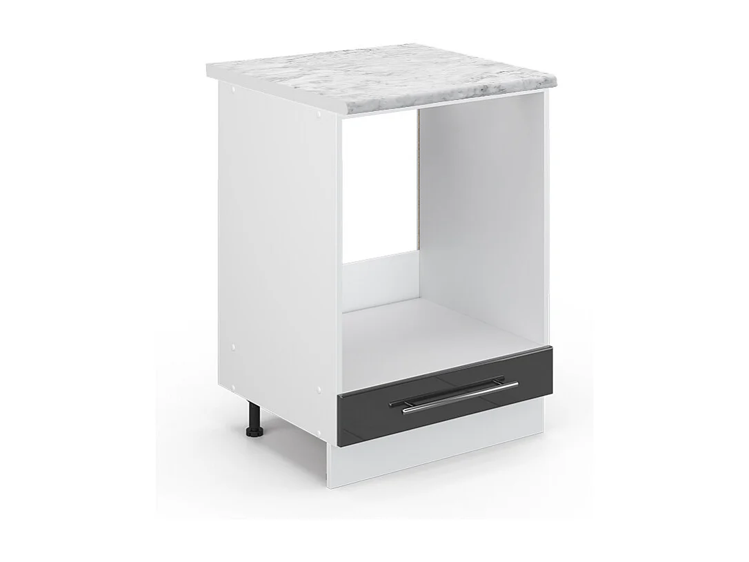 Mobile per forno da incasso antracite lucido 60x60x82 fame-line