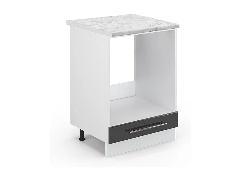 Meuble pour four anthracite haute brillance 60x60x82 fame-line