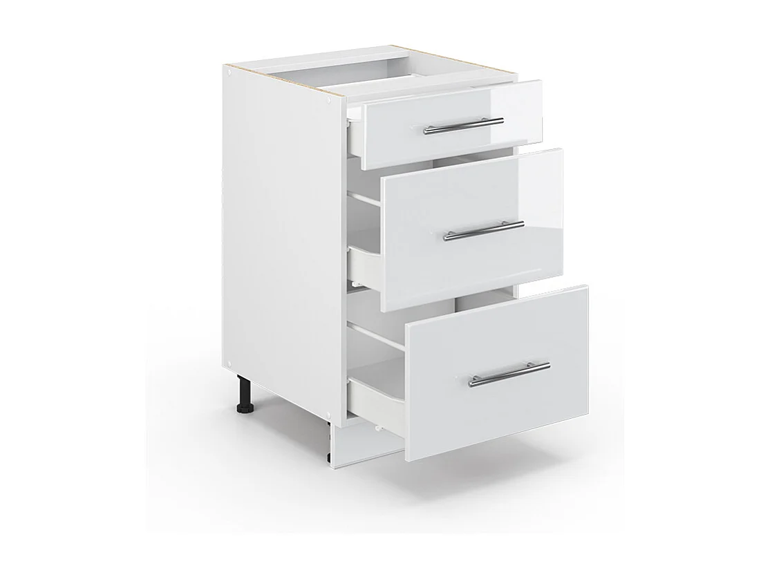 Keukenonderkast wit hoogglans 50x51.6x82 fame-line