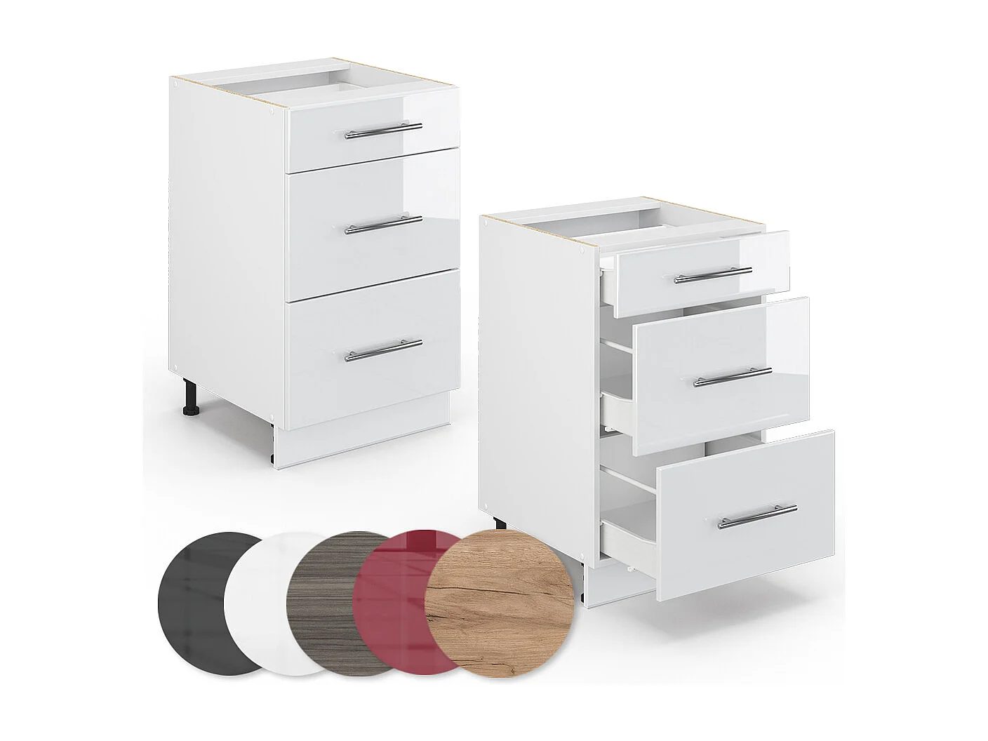 Keukenonderkast wit hoogglans 50x51.6x82 fame-line