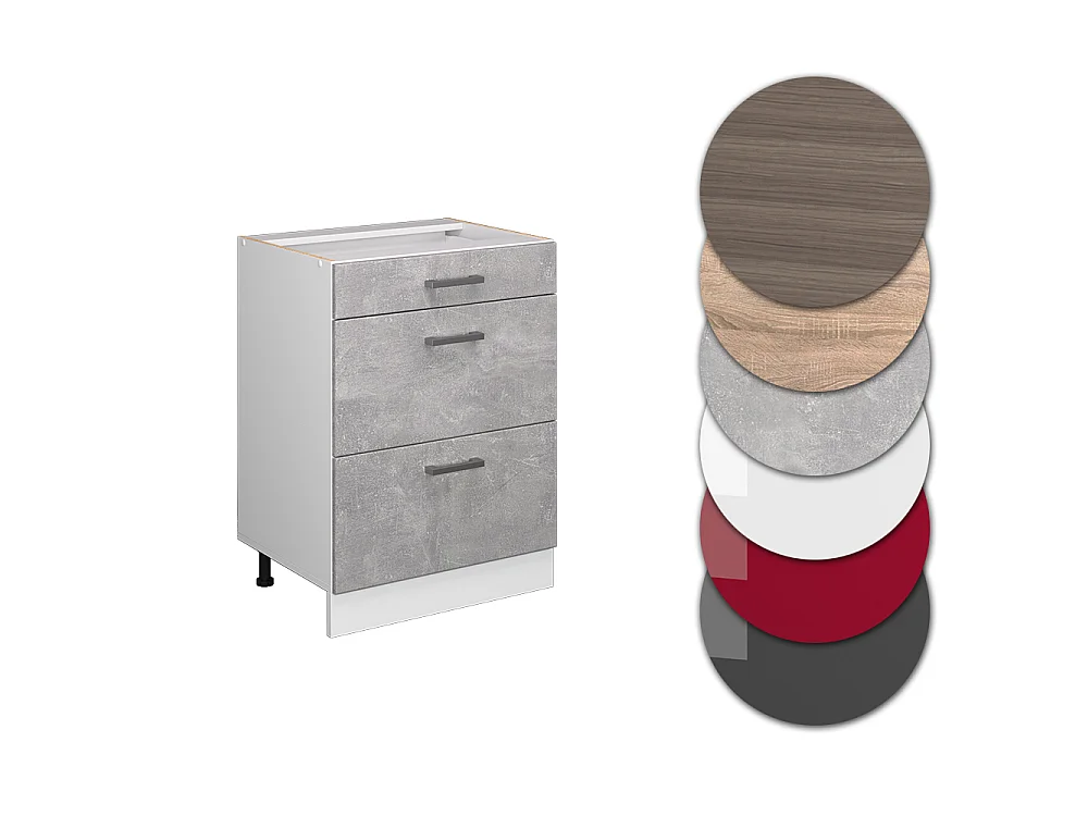 Meuble cuisine béton 60x46x81.6 r-line