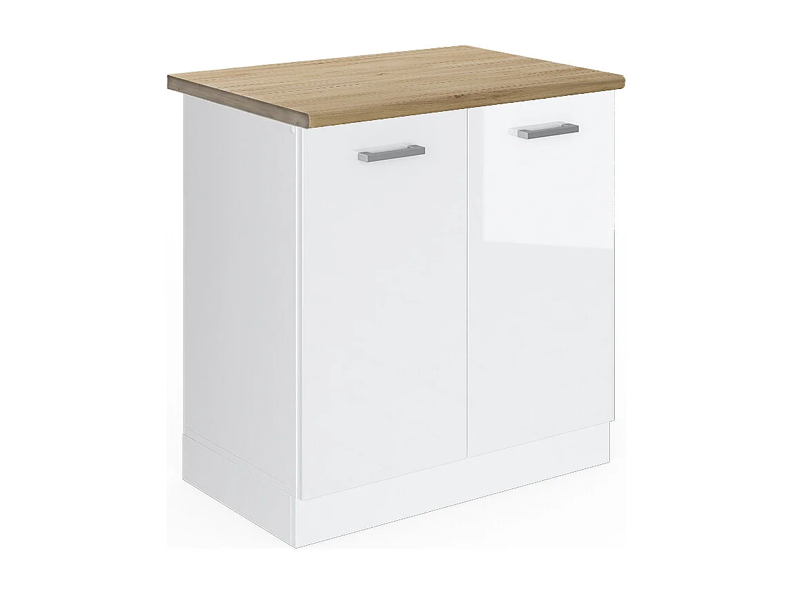 Mobile lavello cucina bianco lucido 80x60x81.6 r-line