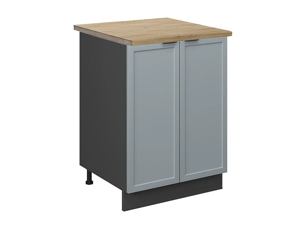 Meuble bas de cuisine bleu clair-gris 60x60x82 fame-line