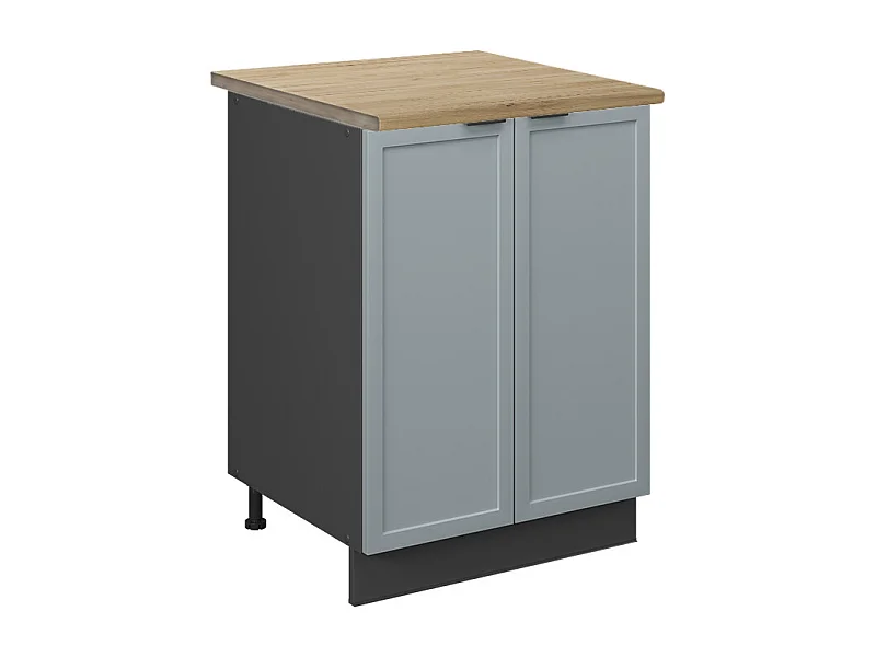 Meuble bas de cuisine bleu clair-gris 60x60x82 fame-line