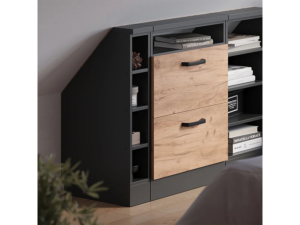 Armario de cocina para techo inclinado antracita 15x46x81.6 r-line