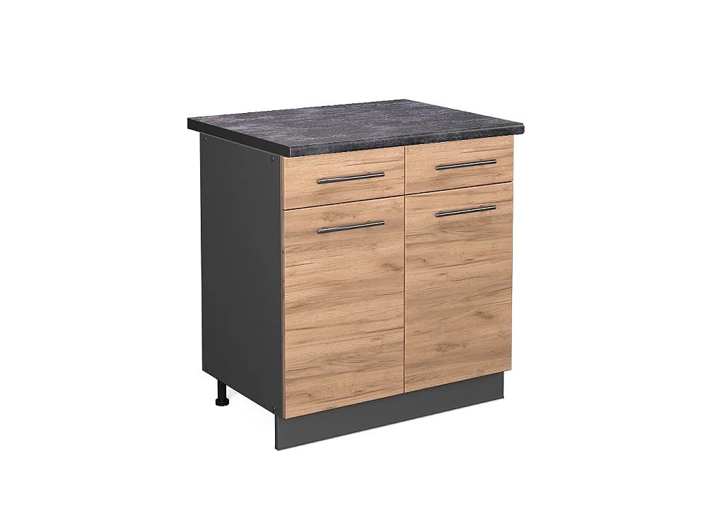 Meuble cuisine chêne de force doré 80x60x82 fame-line