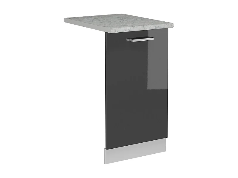 Façade de lave-vaisselle anthracite haute brillance 45x1.6x81.8 r-line