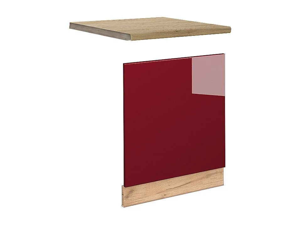 Panel frontal rojo burdeos alto brillo 60x1.6x67.4 fame-line