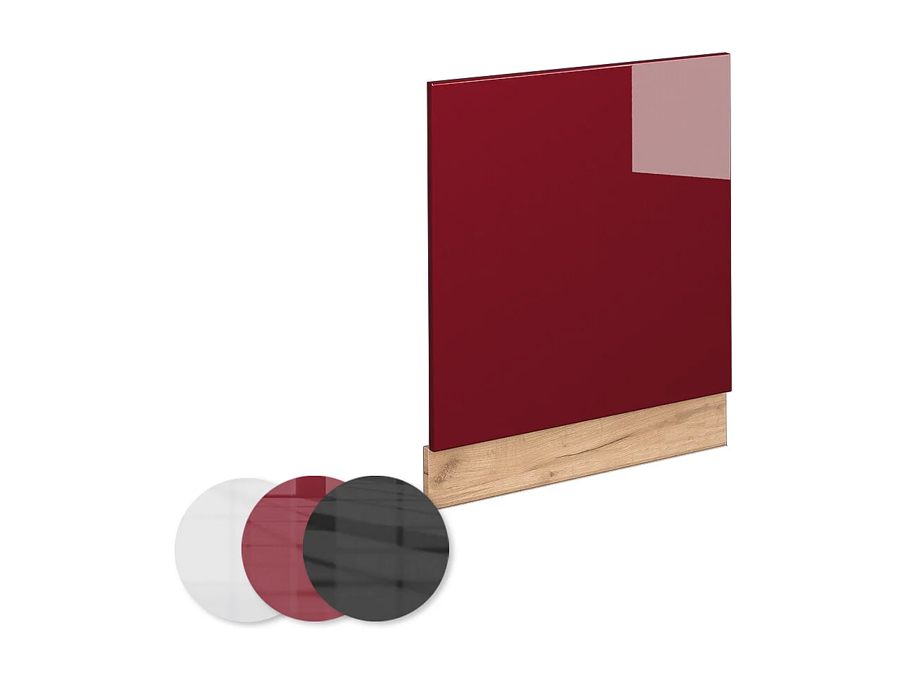 Façade rouge bordeaux haute brillance 60x1.6x67.4 fame-line