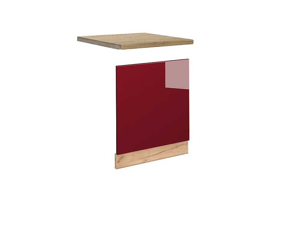 Frontpaneel bordeauxrode hoogglans 60x1.6x67.4 fame-line