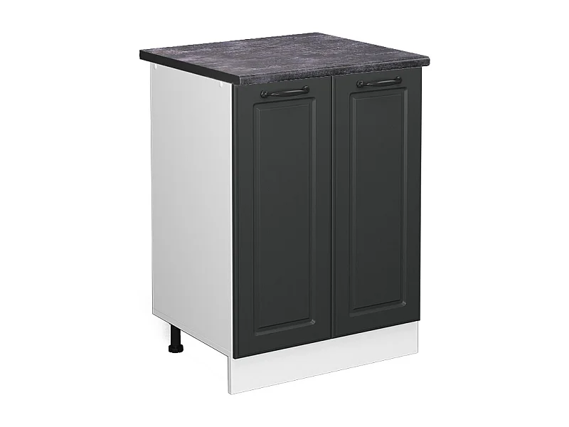 Meuble bas de cuisine anthracite campagne 60x60x81.6 r-line