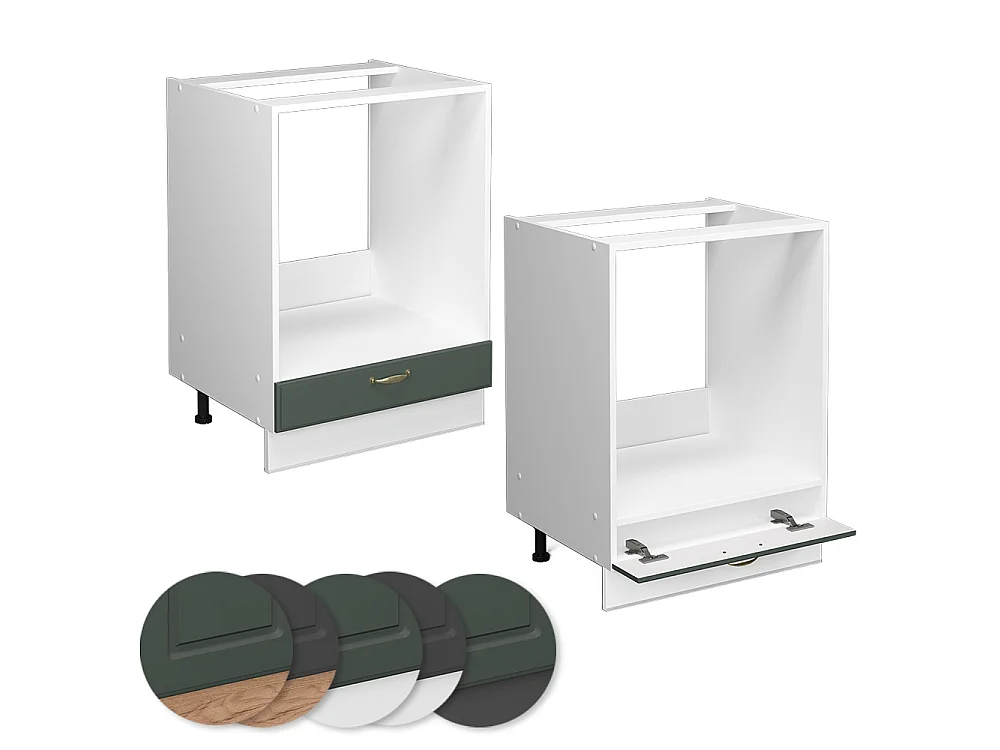 Armario para horno empotrado verde dorado casa de campo 60x51.6x82 fame-line