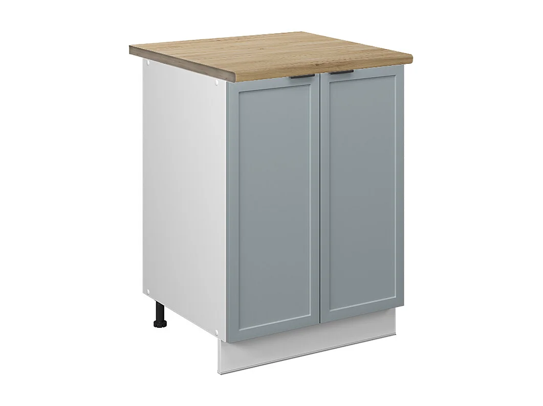 Meuble bas de cuisine bleu clair-gris 60x60x82 fame-line