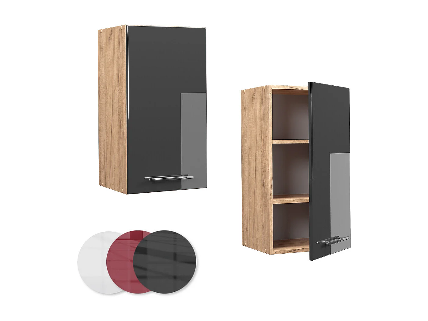 Armario colgante antracita alto brillo 40x34.1x72 fame-line