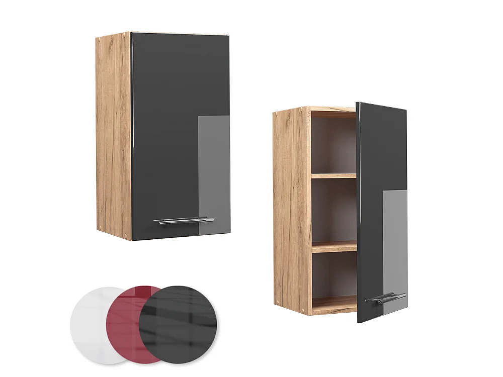 Wall cabinet anthracite high gloss 40x34.1x72 fame-line