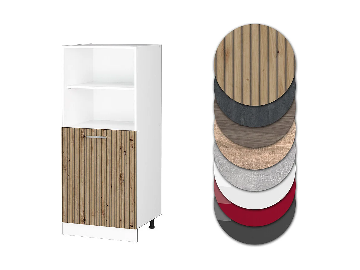 Armario para horno empotrado roble artesanal 60x57x143 r-line