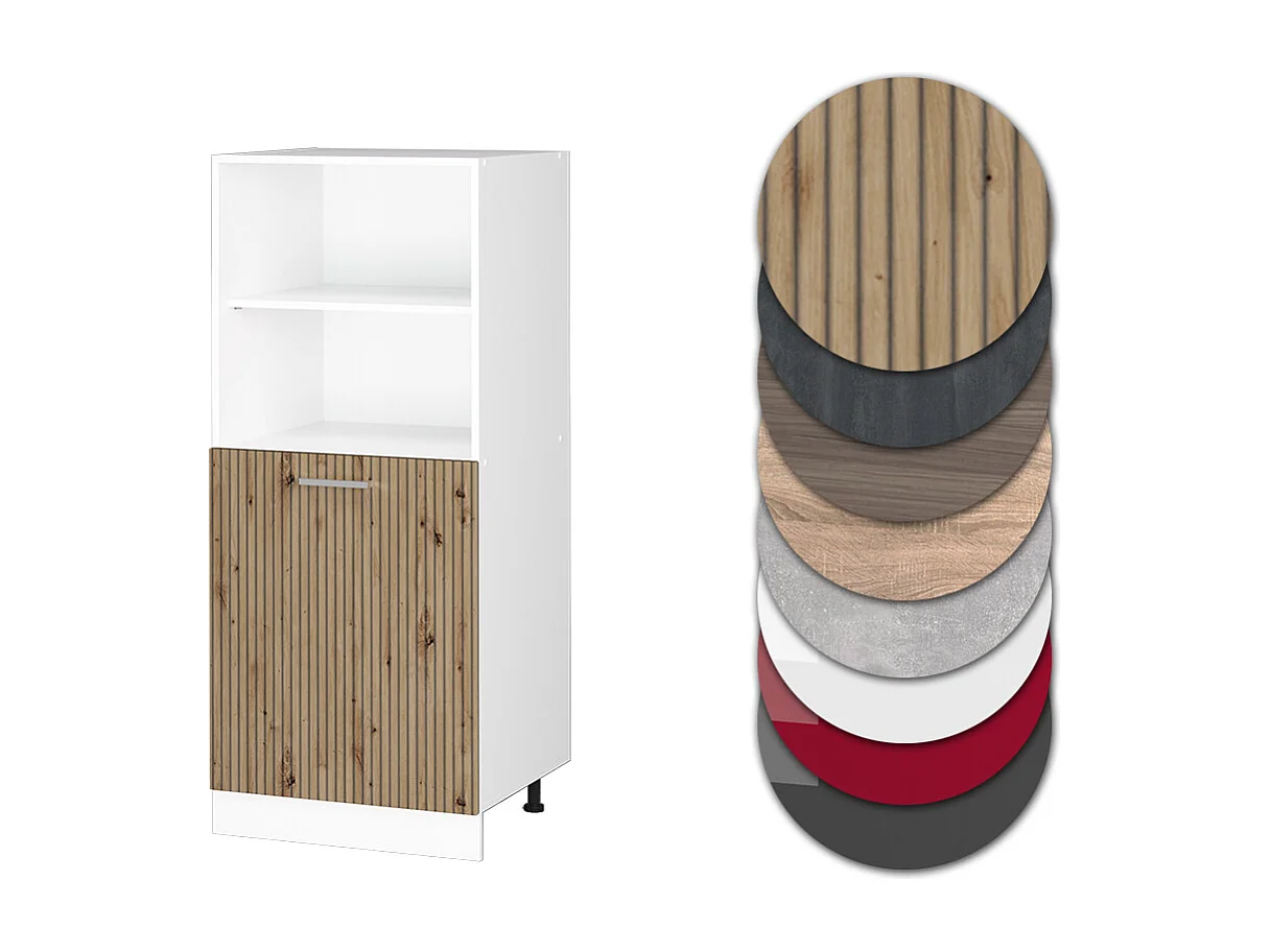 Meuble pour four chêne artisan 60x57x143 r-line