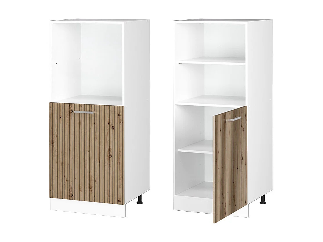 Armario para horno empotrado roble artesanal 60x57x143 r-line