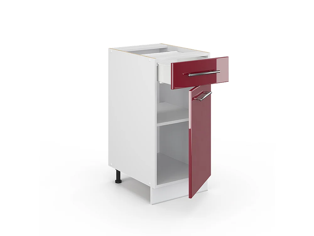Mobiletto base per cucina Bordeaux lucido 40x51.6x82 fame-line
