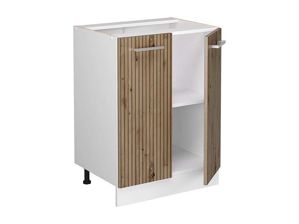 Mueble bajo de cocina roble artesanal 60x60x81.6 r-line