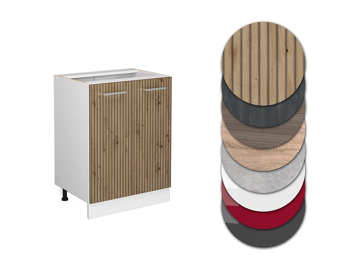 Meuble bas de cuisine chêne artisan 60x60x81.6 r-line