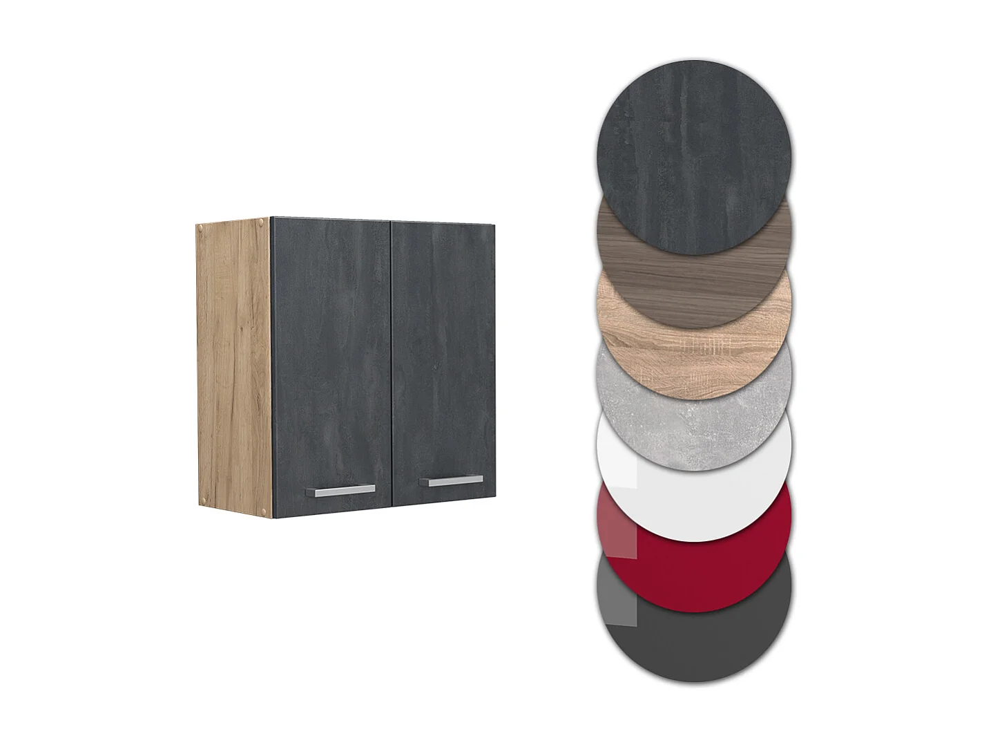 Armario colgante hormigón negro 60x31x60 r-line