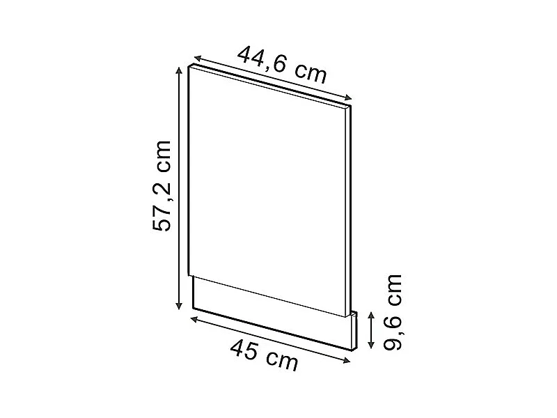Frontblende schwarz hochglanz 45x1.6x57.2 r-line