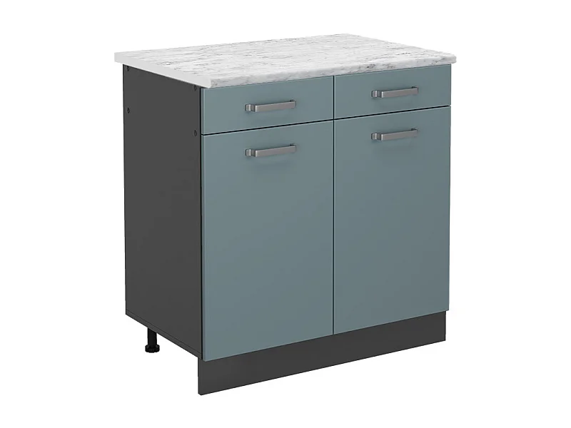 Mueble bajo de cocina gris azulado 80x60x81.6 r-line