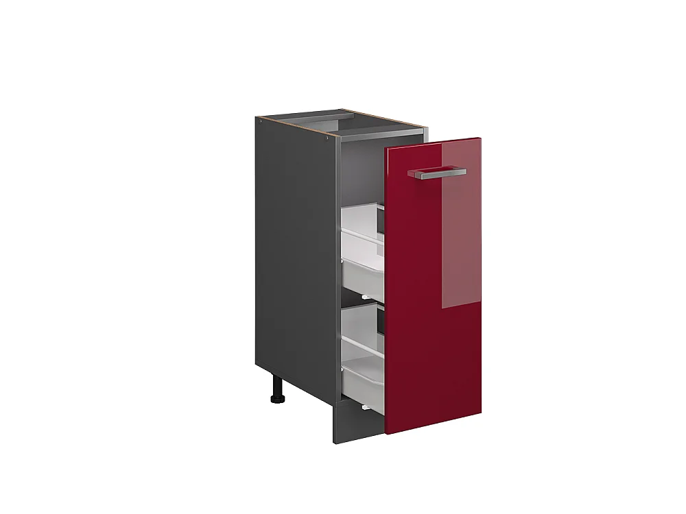 Armario de farmacia rojo de alto brillo 30x60x81.6 r-line