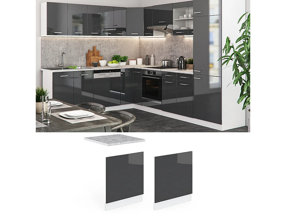 Pannello frontale antracite lucido 60x1.6x57.2 r-line