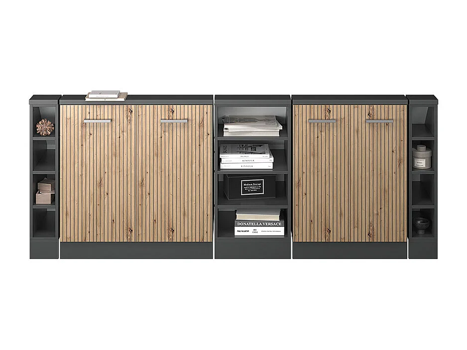 Köksskåp för sluttande tak hantverks ek 210x46x81.6 r-line