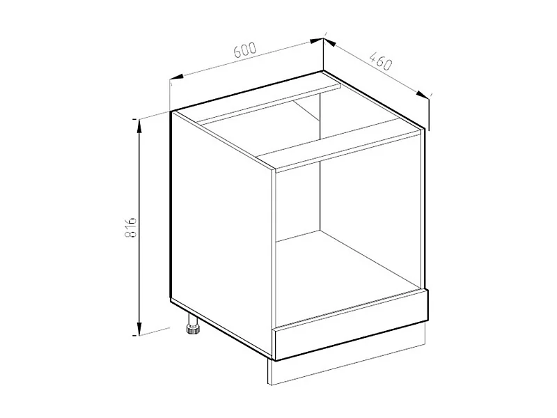 Armario para horno empotrado blanco 60x60x81.6 r-line