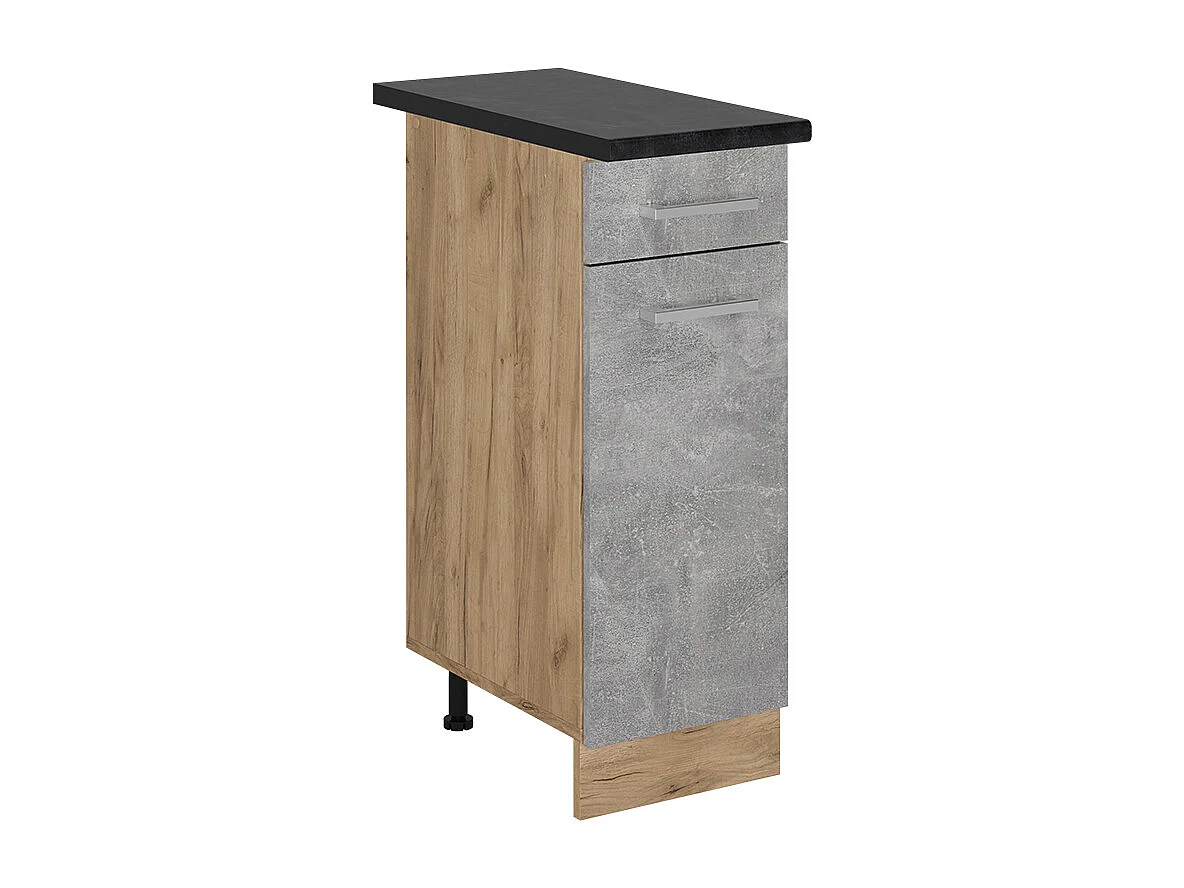 Mobiletto base per cucina calcestruzzo 30x60x81.6 r-line