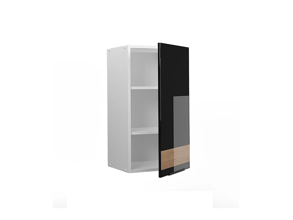 Hängeschrank schwarz eiche hochglanz 40x34.1x72 fame-line
