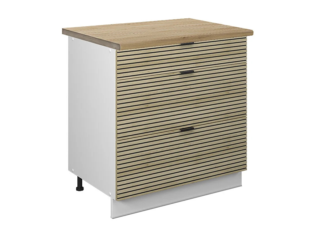 Meuble cuisine panneau en chêne 80x60x82 fame-line