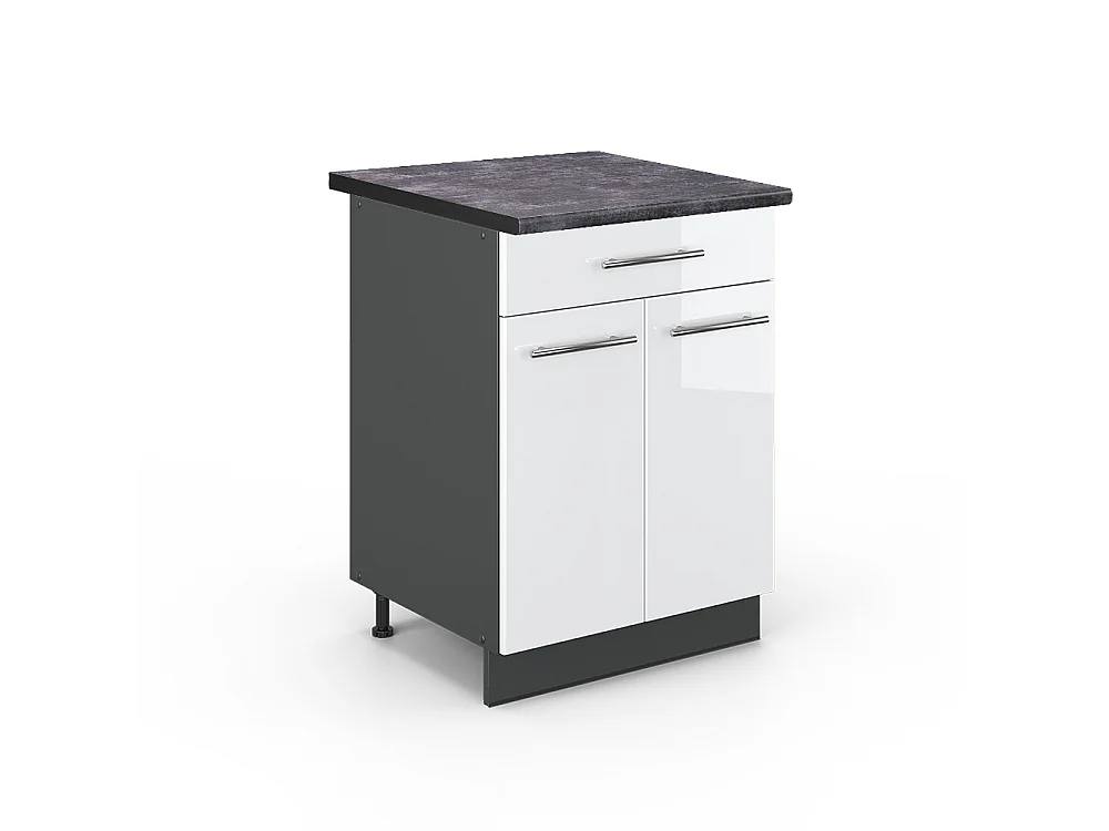 Küchenunterschrank weiß hochglanz 60x60x82 fame-line