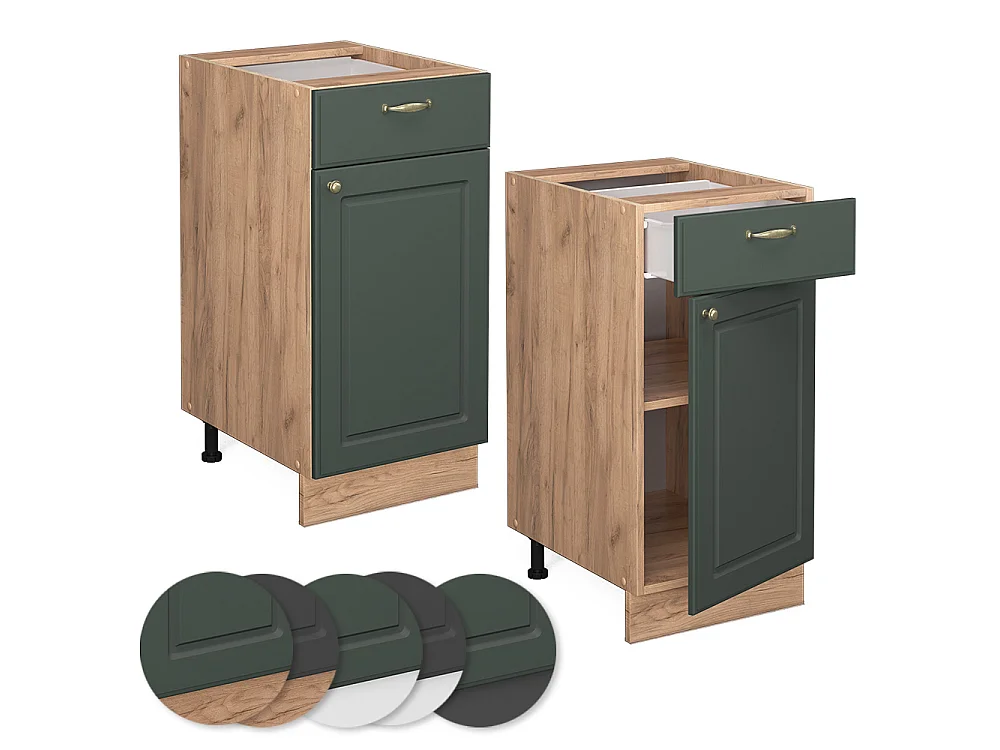 Meuble cuisine vert or campagne 40x51.6x82 fame-line