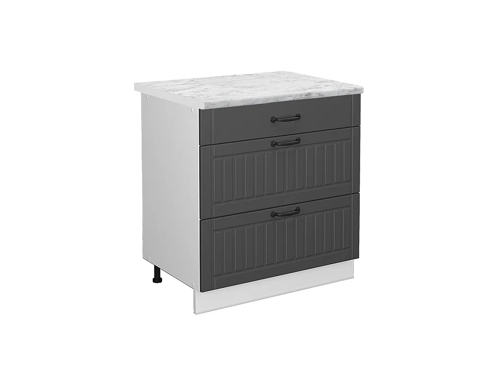 Küchenunterschrank anthrazit landhaus 80x60x82 fame-line