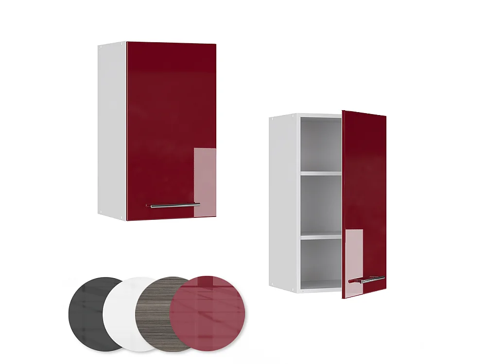 Wall cabinet bordeaux high gloss 40x34.1x72 fame-line