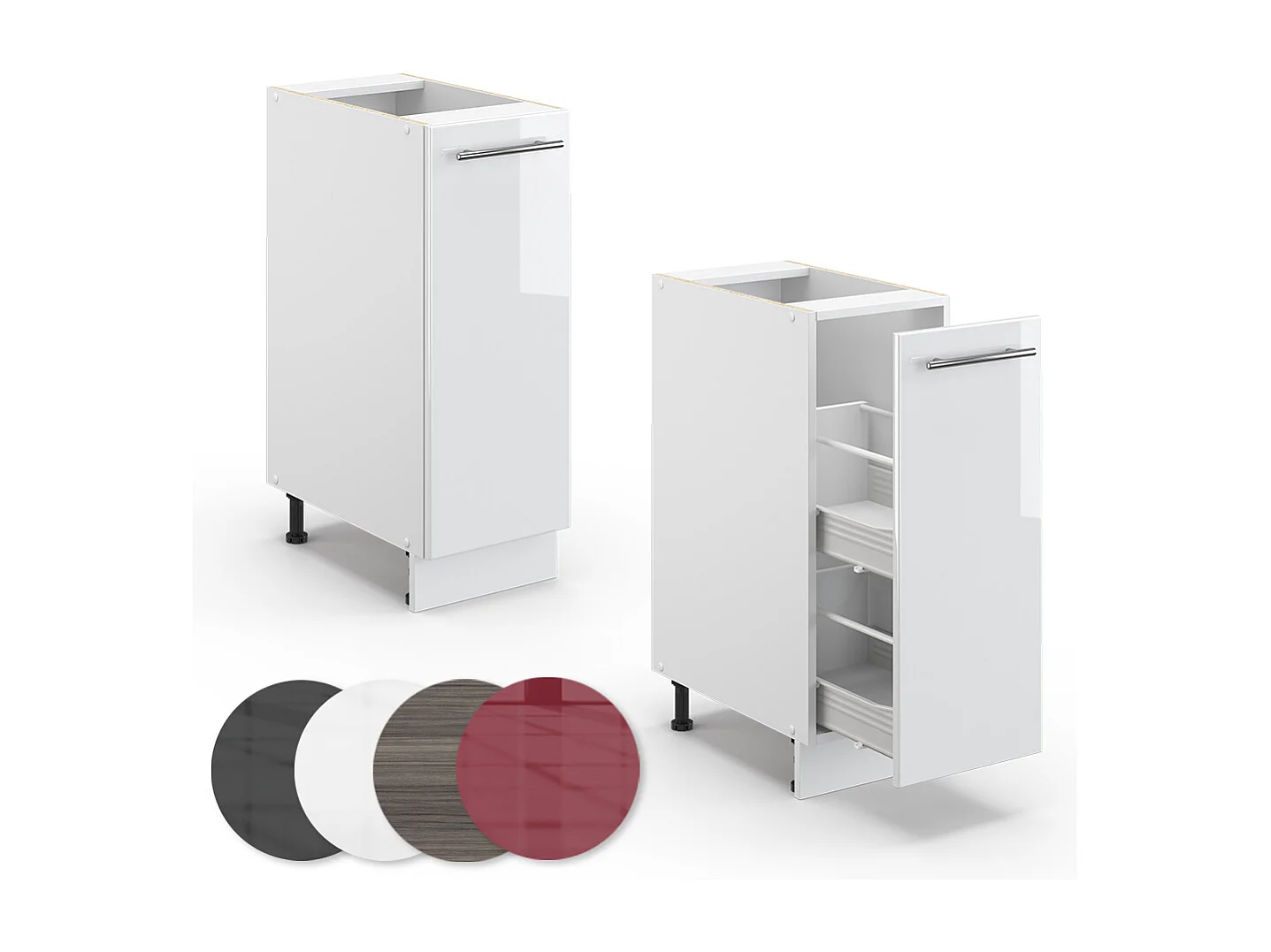 Armadio cucina dispensa alto bianco lucido 30x51.6x82 fame-line