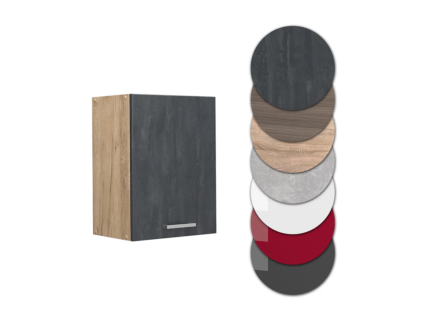 Elément haut de cuisine béton noir 45x31x60 r-line