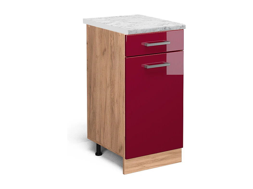 Meuble cuisine rouge brillant 40x60x81.6 r-line
