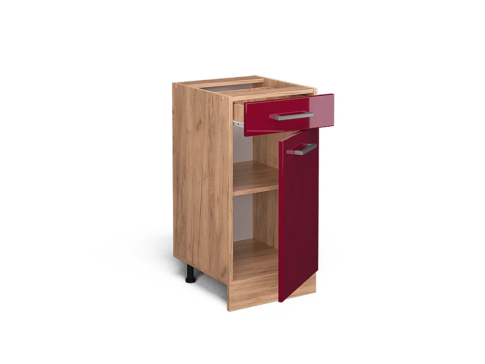Keukenonderkast rode hoogglans 40x60x81.6 r-line
