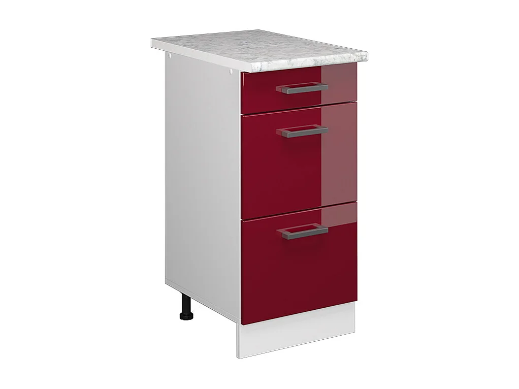 Meuble cuisine rouge brillant 40x60x81.6 r-line