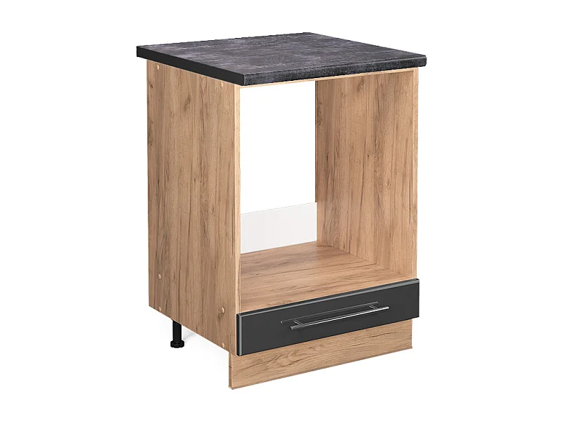 Meuble pour four anthracite haute brillance 60x60x82 fame-line