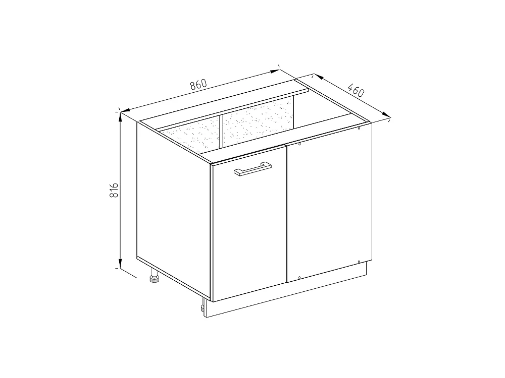 Armario de esquina blanco 86x60x81.6 r-line