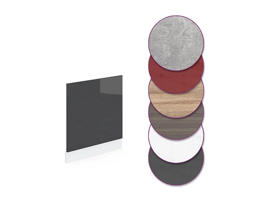 Frontblende anthrazit hochglanz 60x1.6x57.2 r-line