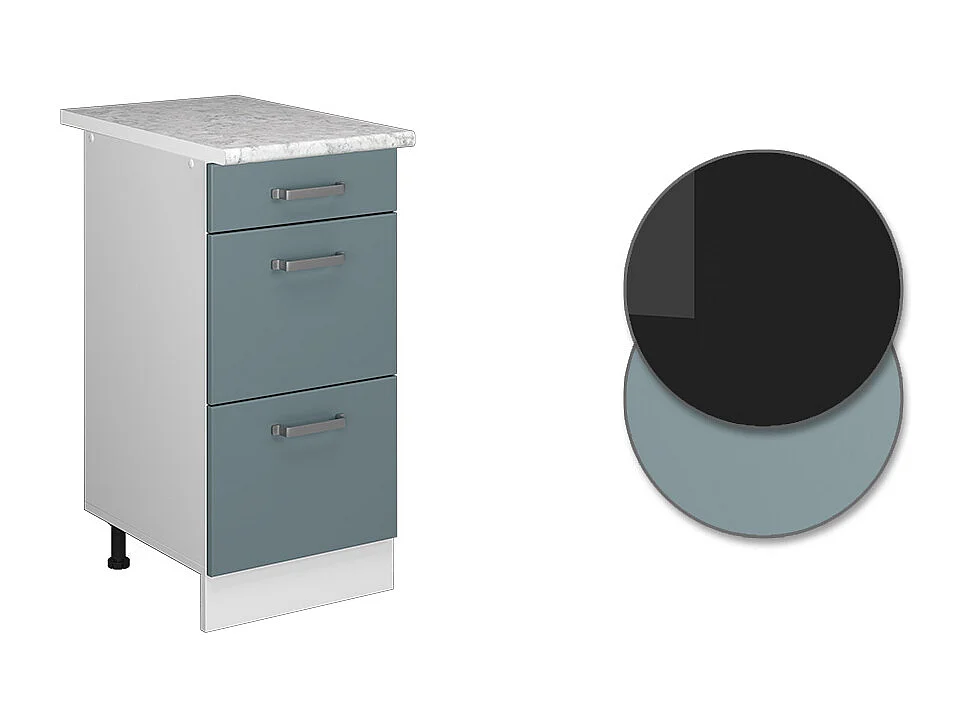 Mueble bajo de cocina gris azulado 40x60x81.6 r-line